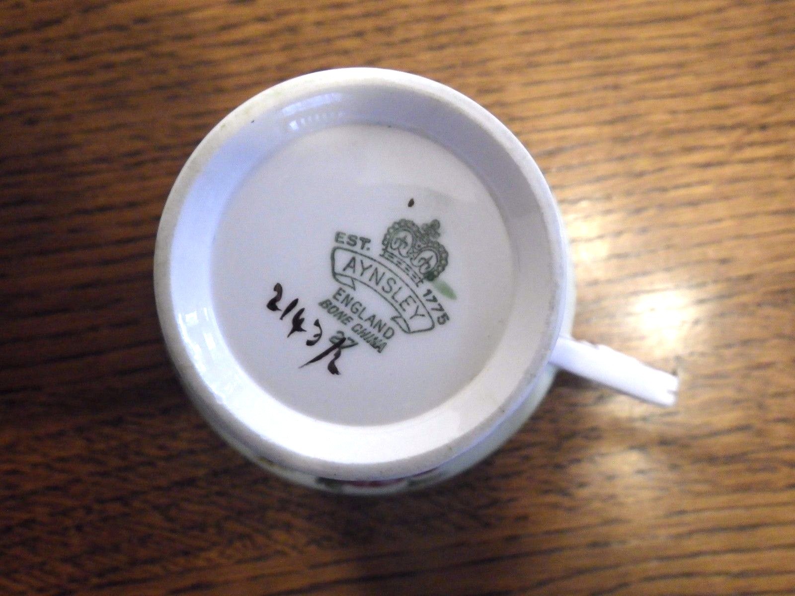 Vtg Aynsley Tea Cup/Saucer Pink Poppy/Blue Bachelor Buttons/Wheat/Daisies #2434?