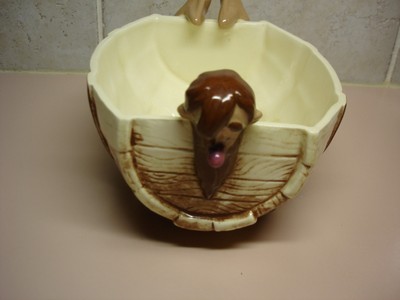 Twin Winton Hillbilly Clem Pretzel Bowl Brown Hair Perfect Condition