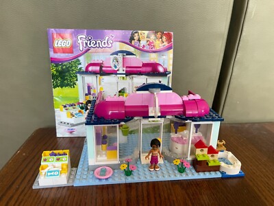 lego friends heartlake private jet 41100 near complete missing 3 stickers 186419468735