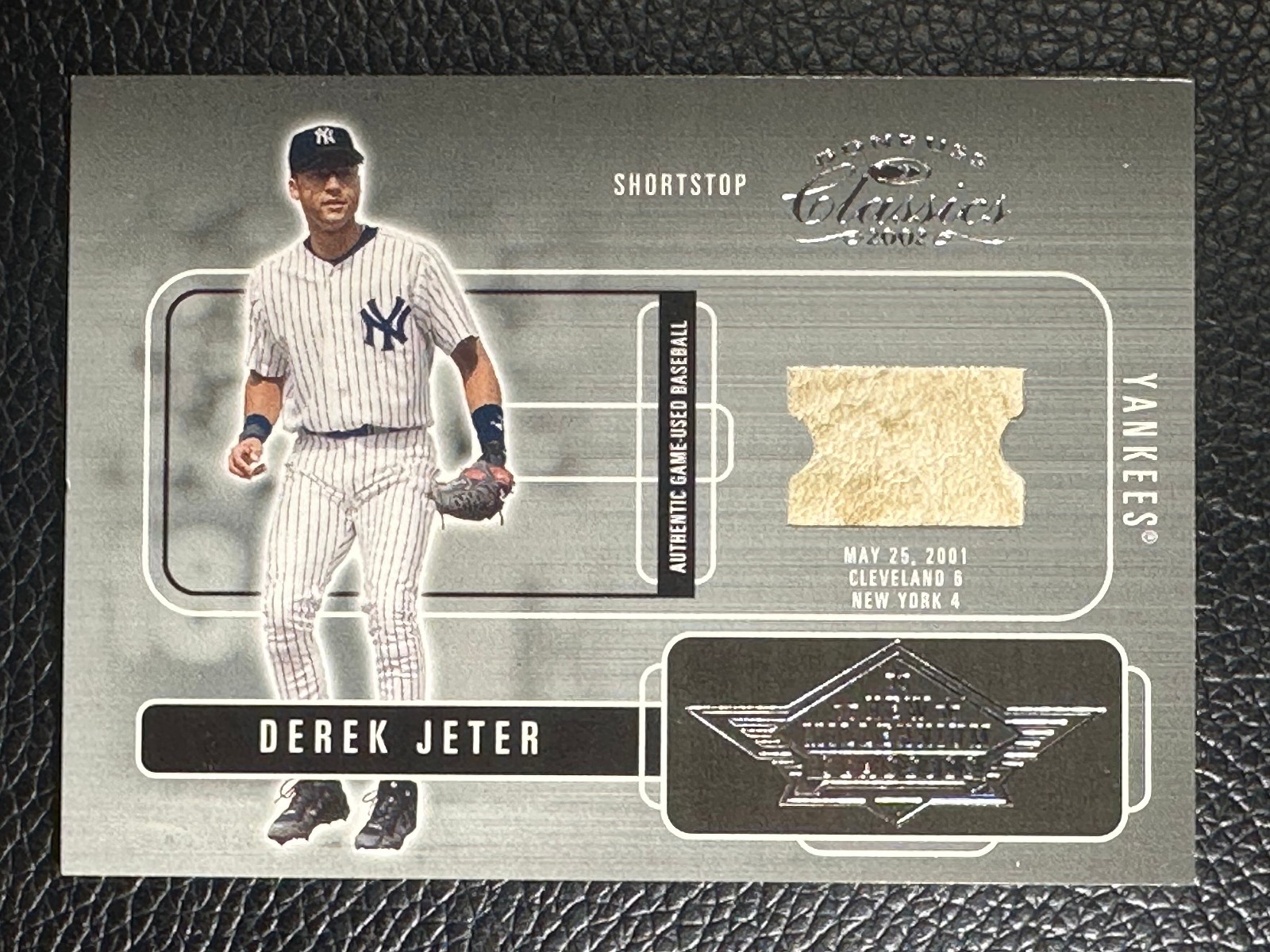 2002 Donruss Classics New Millennium Classics Derek Jeter 110/150 Game Used Ball