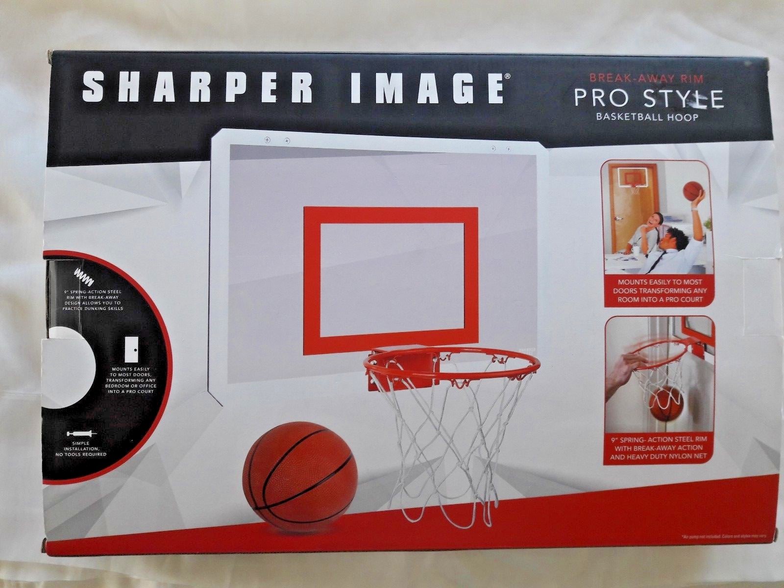 Sharper Image Break-Away Rim Pro Style Basketball Hoop ~ Brand New