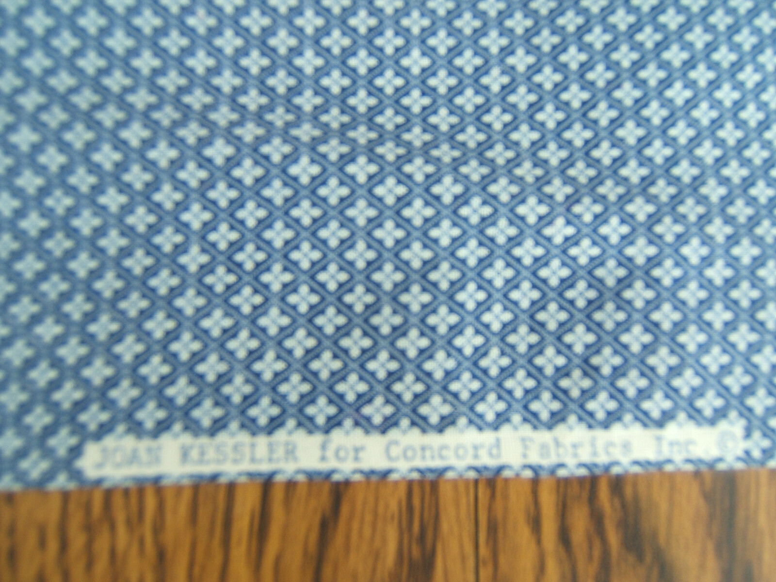 Vintage Concord's Staffordshire Cotton Fabric Blue Small Print ~ 35