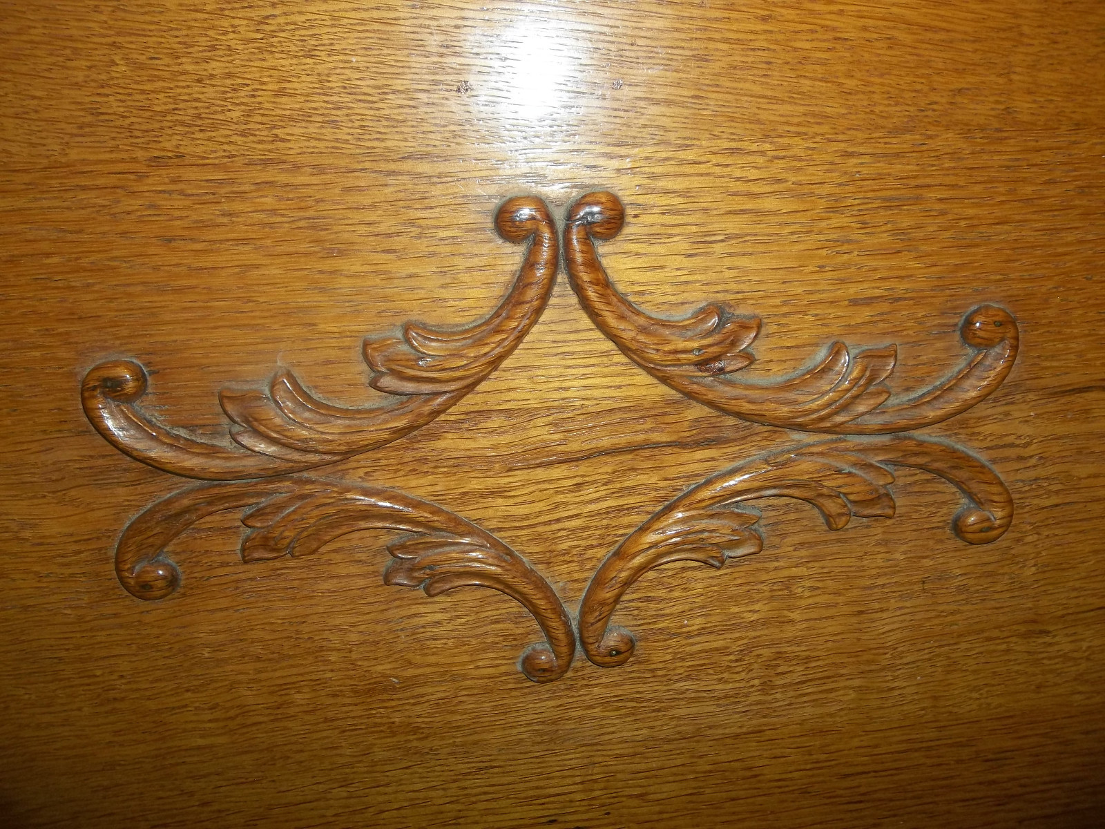 Antique Solid Oak Larkin Secretary Desk & Oak Frame