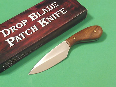 DROP POINT PATCH KNIFE DH7989 brown wood full tang 4 3/8'' overall PA7989 NEW!