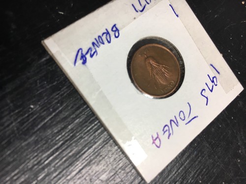 ONE 1975 Tonga 1 Seniti Bronze COIN Circulated FS