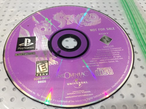 Playstation 1 Spyro The Dragon Video Game ~ Demo Disc ~ Disc Playstation 1 Spyro The Dragon Video Game ~ Demo Disc ~ Disc
