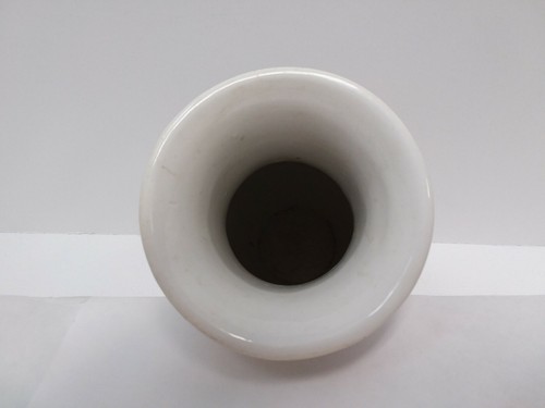 Chinese Pottery Vase Floral Pink Purple Iris' Green 8