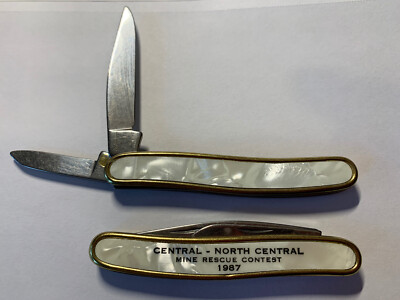 NEW! Vintage 1987 Coal Mine Rescue Advertising Pocket 3  Colonial Contest Knife