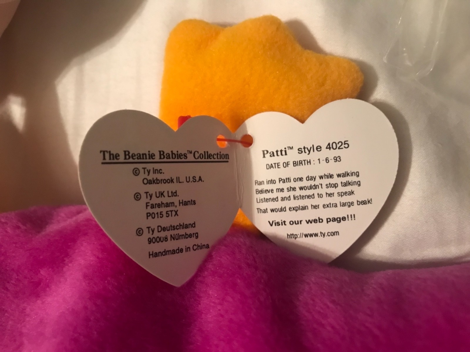 Patti platypus beanie baby