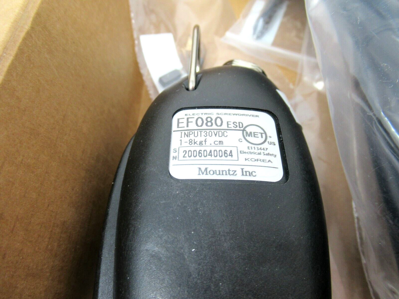 Mountz Torque EF080-A ESD Electric Torque Screwdriver STC30+ Transformer *NEW*