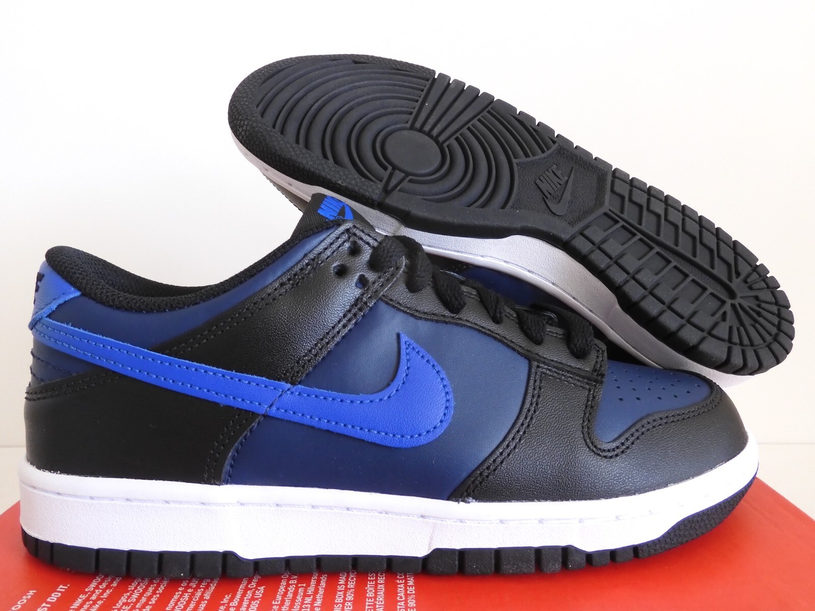 NIKE DUNK LOW (GS) MIDNIGHT NAVY BLUE-BLACK SZ 5.5Y-WOMENS