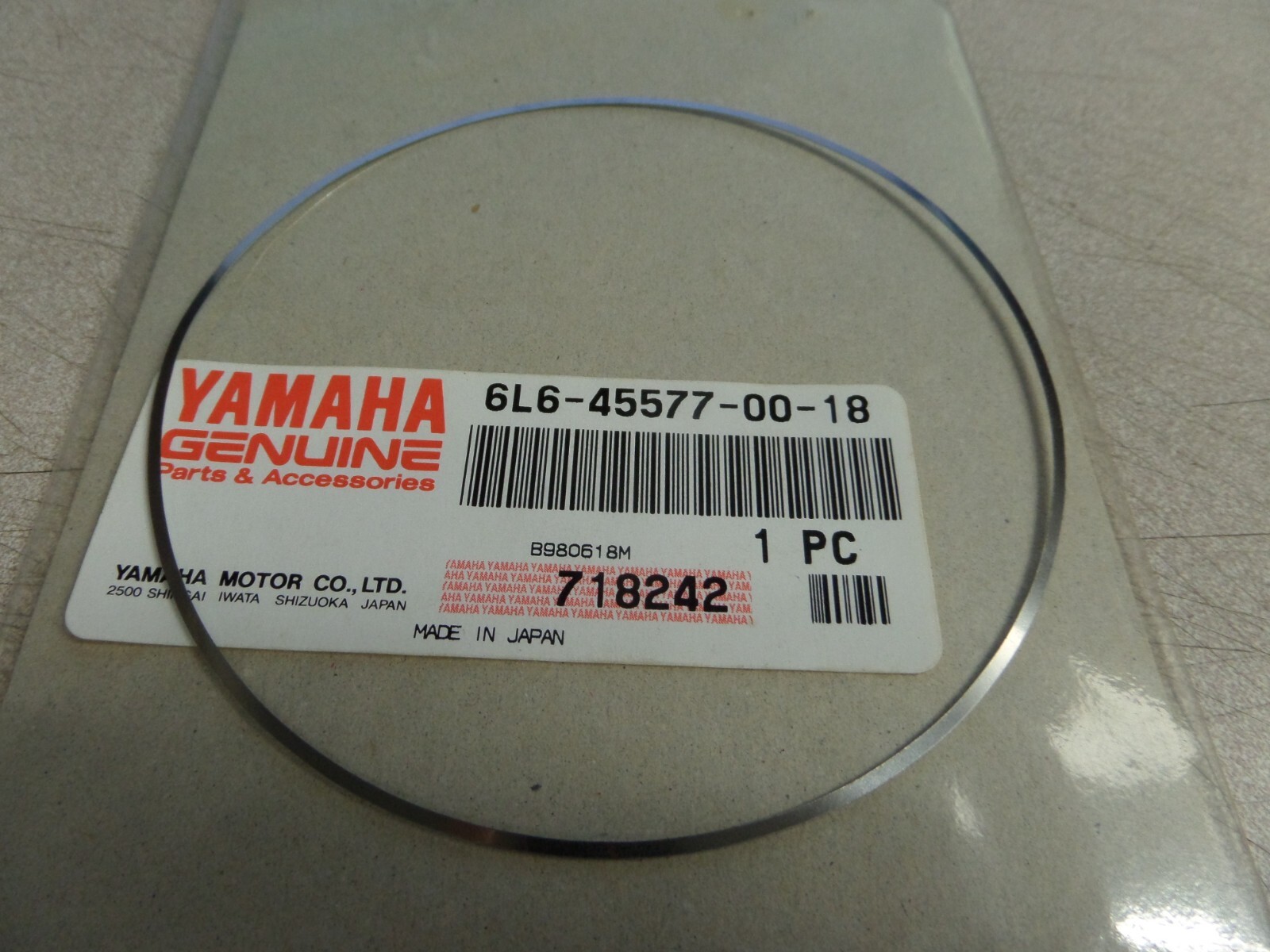 エグータム NOS Yamaha OEM Shim T:0.18mm 1990 115/130ETD 1988 115/130