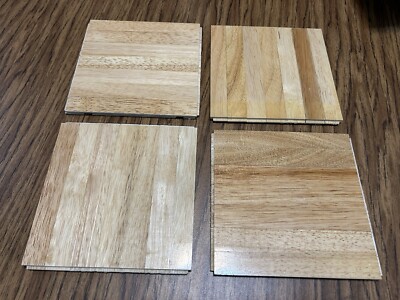 20 pcs! Solid Wood ''Imperfect'' 6''x6''x5/16'' Beech Wood Back Parquet Tiles Natural