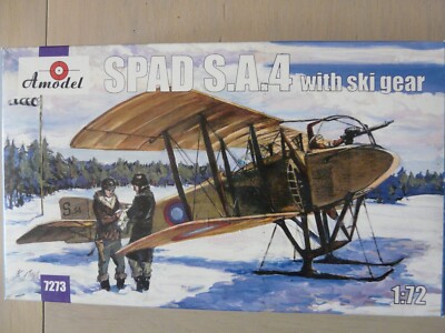 Maquette Avion 1/72 Amodel Ref 7273 SPAD S.A.4 with Ski Gears