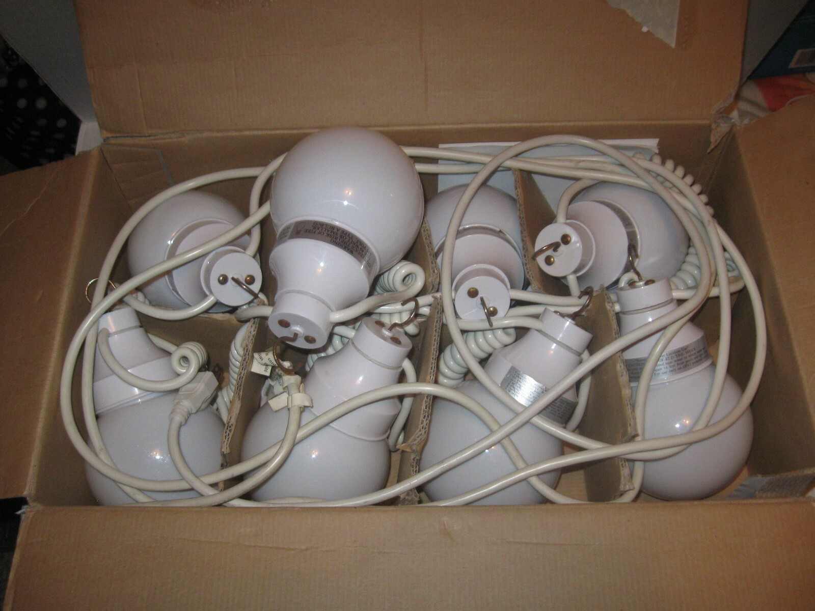 GAZEBO Lights Party Porch Awning String Ligths Large Globe white POLYMER STYLE