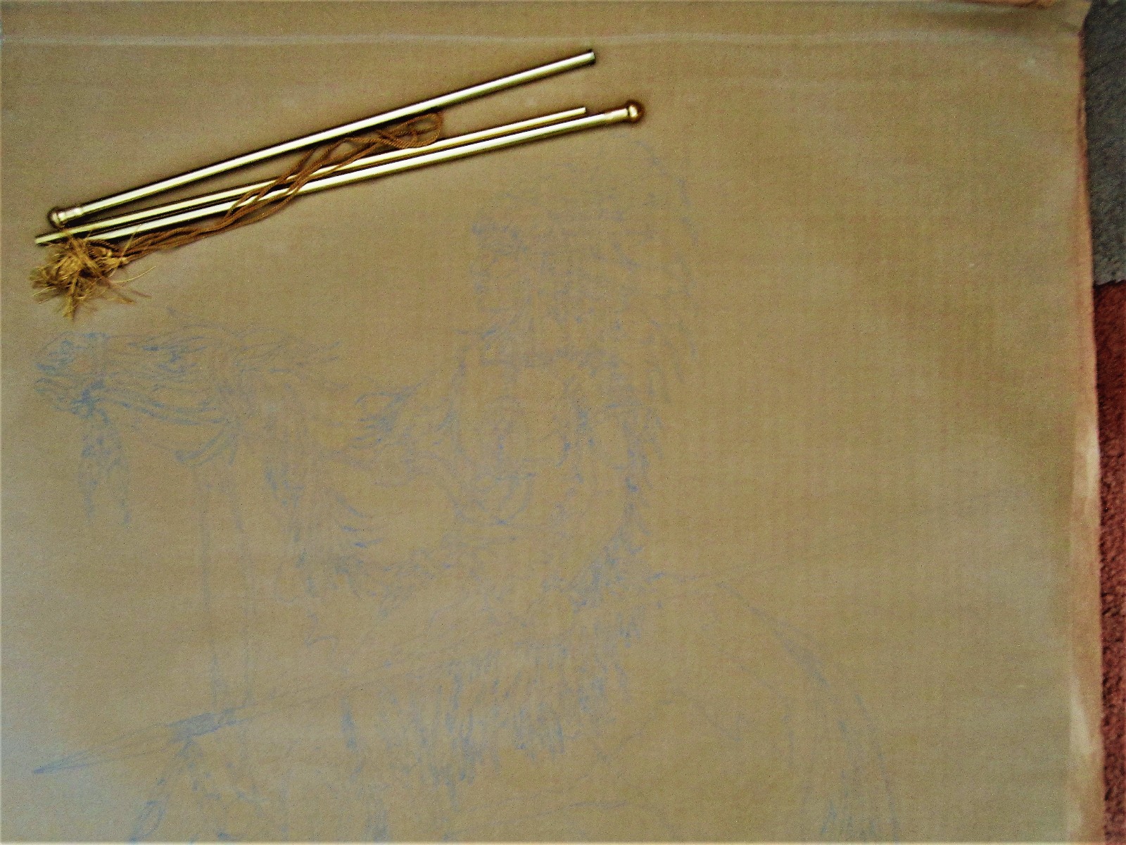 Tri Chem Artex 2236 Indian Chief  Painted Horse Large Mural 42X42 Picture paint