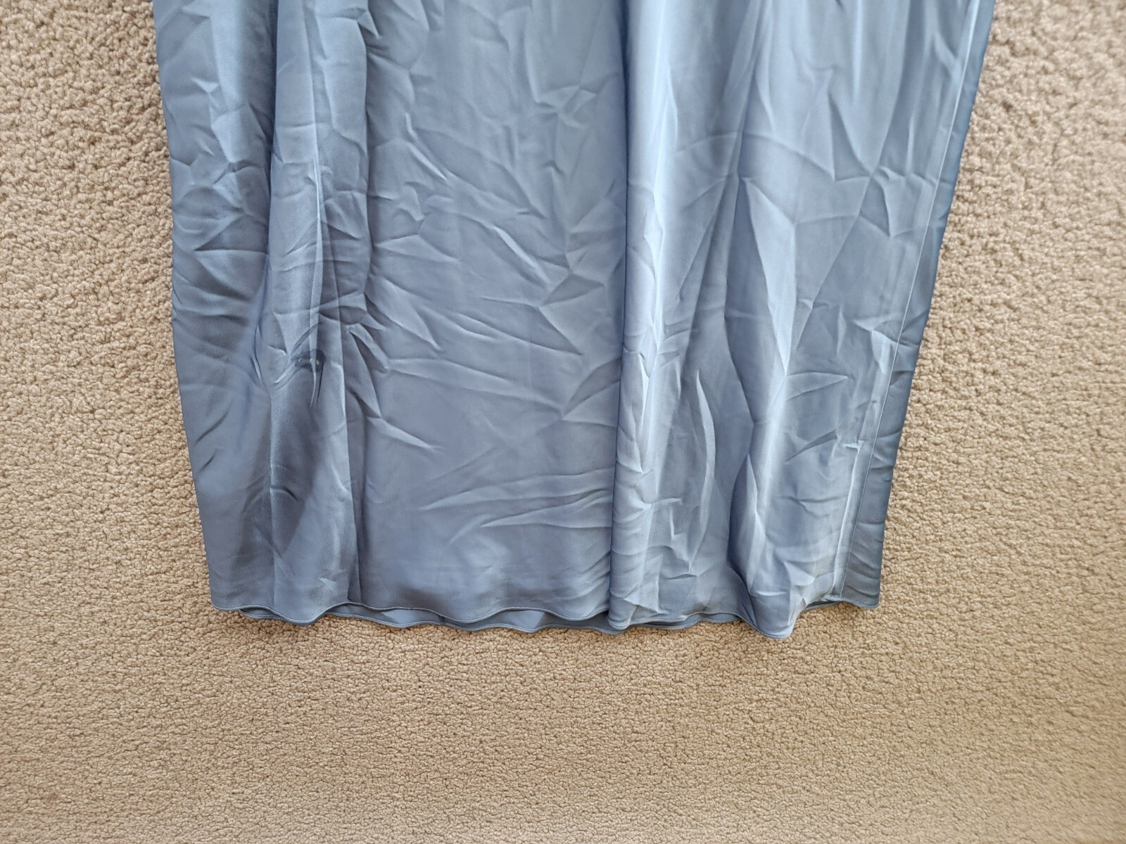 Lauren Ralph Lauren Satin Charmeuse Slip Dress Women's 16 Pale Azure Pullover - Picture 11 of 15