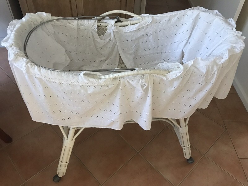 antique wicker bassinet
