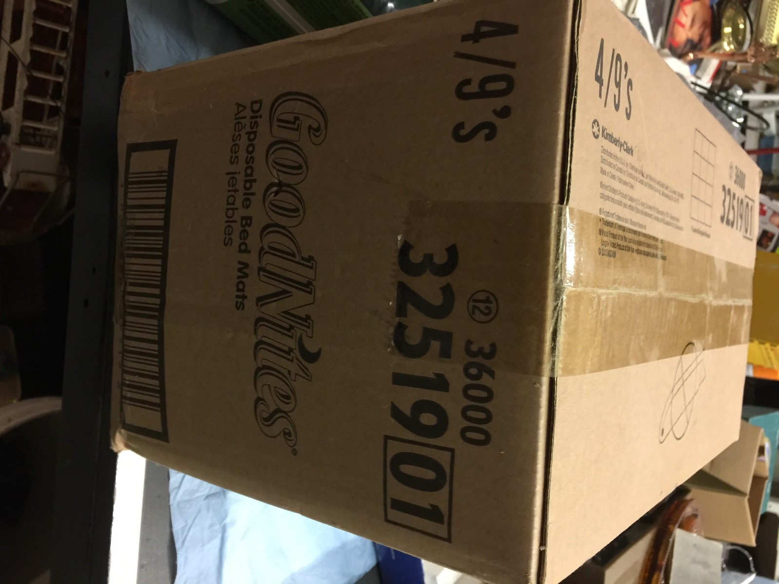 GoodNites Disposable Bed Mats CASE OF 36 PACKS 4 EACH CONTAIN 9 MATS