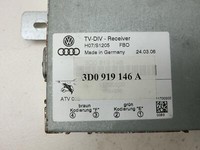 VW Phaeton 3D 01-07 Steuergerät TV-DIV Receiver FBO VW Phaeton 3D 01-07 13.05.2006 3D0919146A gebraucht Vorschau 2