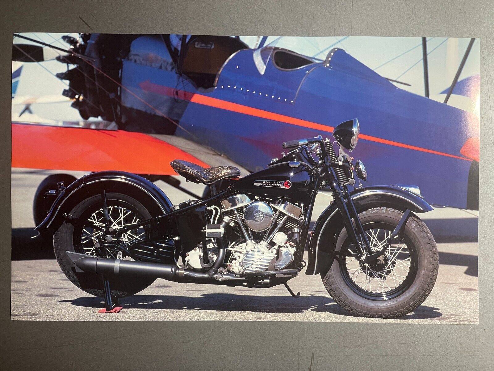 1948 Harley Davidson Panhead Motorcycle Picture, Print 1948 Harley Davidson Panhead Motorcycle Picture, Print