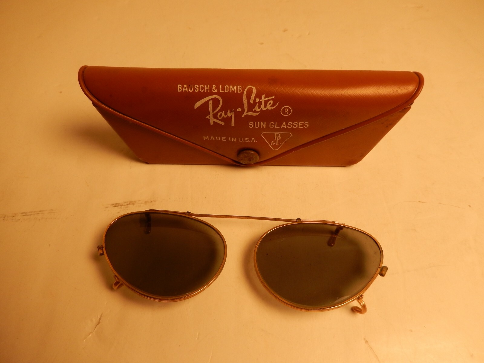 Rare Vintage Ray-Ban 1950s Bausch & Lomb Clip-on 48mm Rare Vintage Ray-Ban 1950s Bausch & Lomb Clip-on 48mm