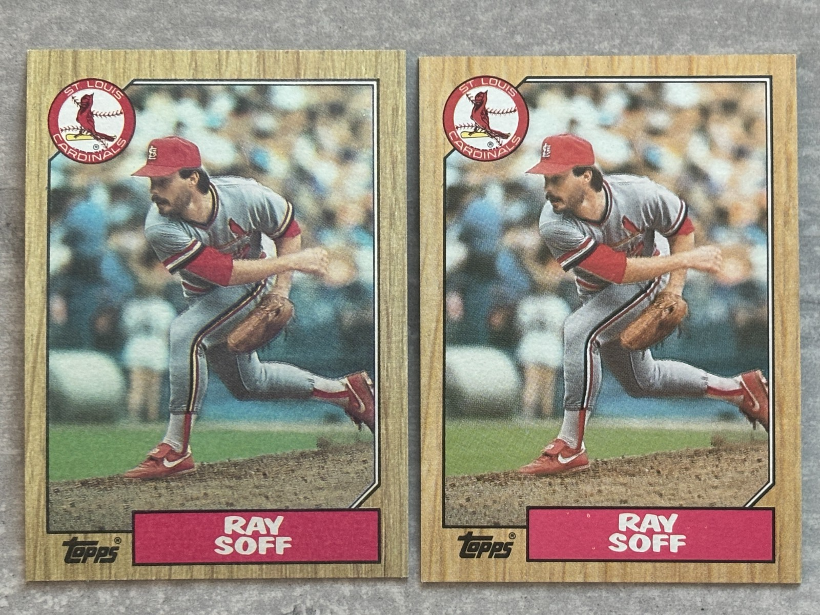 2) 1987 Topps RAY SOFF 