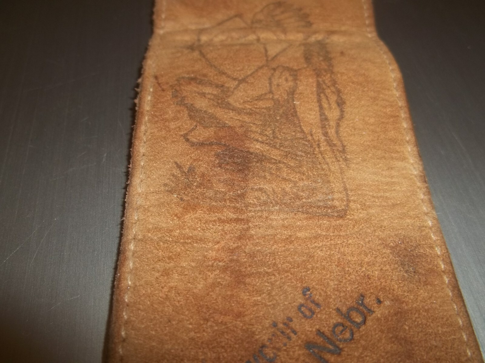 OLD LEATHER SCHOOL PENCIL POUCH