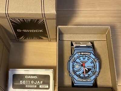 Pre-owned Casio G-shock Ga-2100mng-7ajr White Ga-2100mng-2ajr Blue 2set Watch Manga Jpn