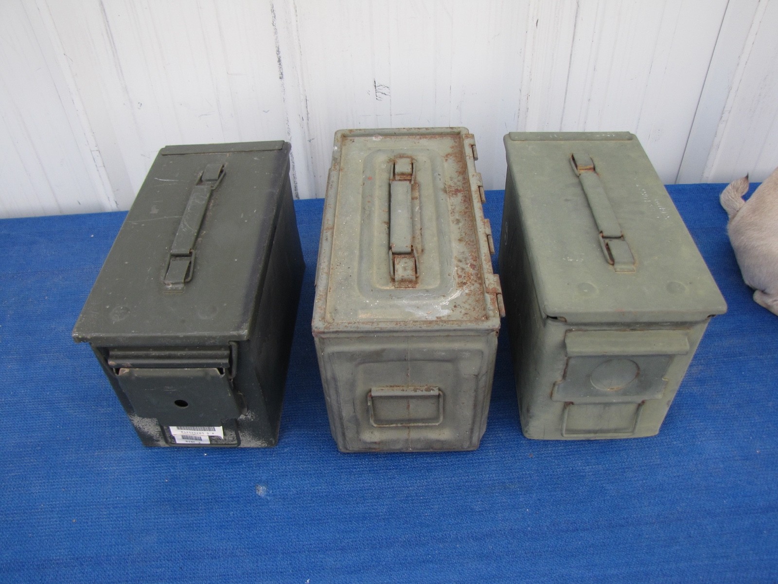 3 Pack 50 Cal Ammo Can Box Army Military M2A1 Metal Storage