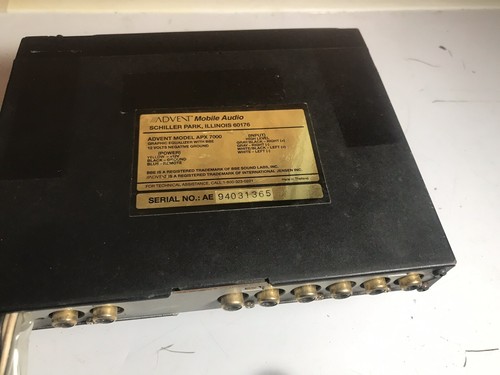 Rare Advent APX7000 Old School Graphic Equalizer BBE 12 Band Car Stereo SQ EQ