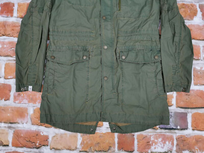 Pre-owned Chevignon Vintage Casual Parka Summer Jacket Coat Olive Green Size: M