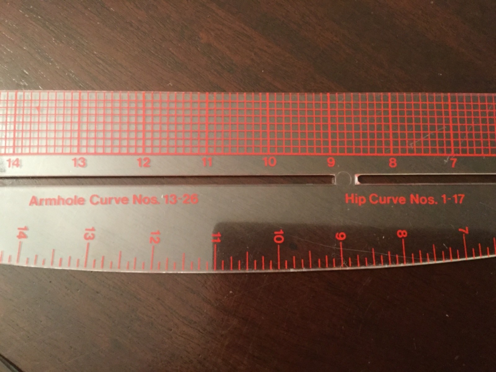 1970 Fashion Ruler Fashionetics Inc. Armhole & Hip Curve