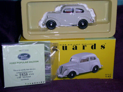 VA07200 CORGI/HORNBY VANGUARDS FORD POPULAR SALOON IN DORCHESTER GREY MIB.