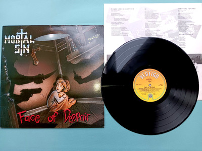 MORTAL SIN FACE OF DESPAIR 1989 UK VINYL LP VERTIGO METAL THRASH