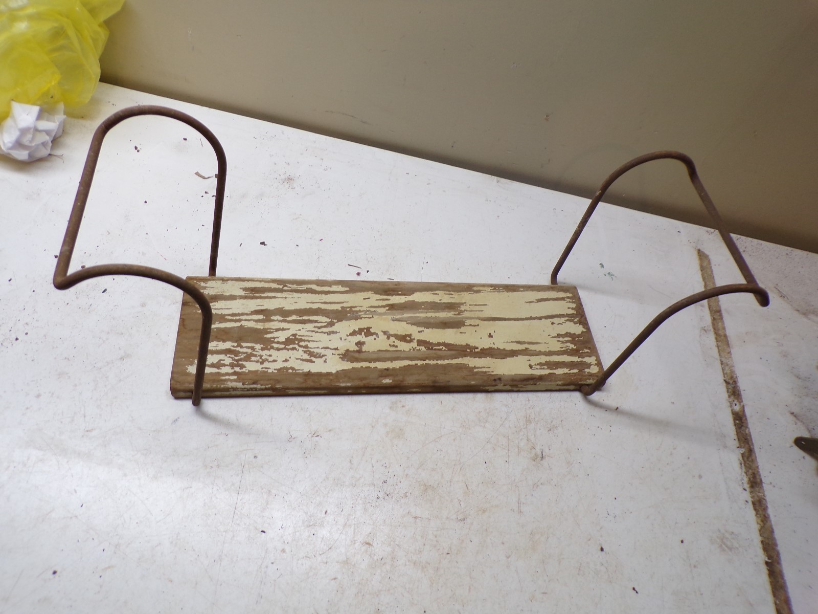 Old Childs Wood Booster Seat for Antique Barbershop Chair