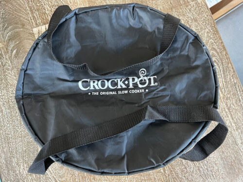 Crock Pot Slow Cooker Insulated Travel Bag Carry Black Oval 