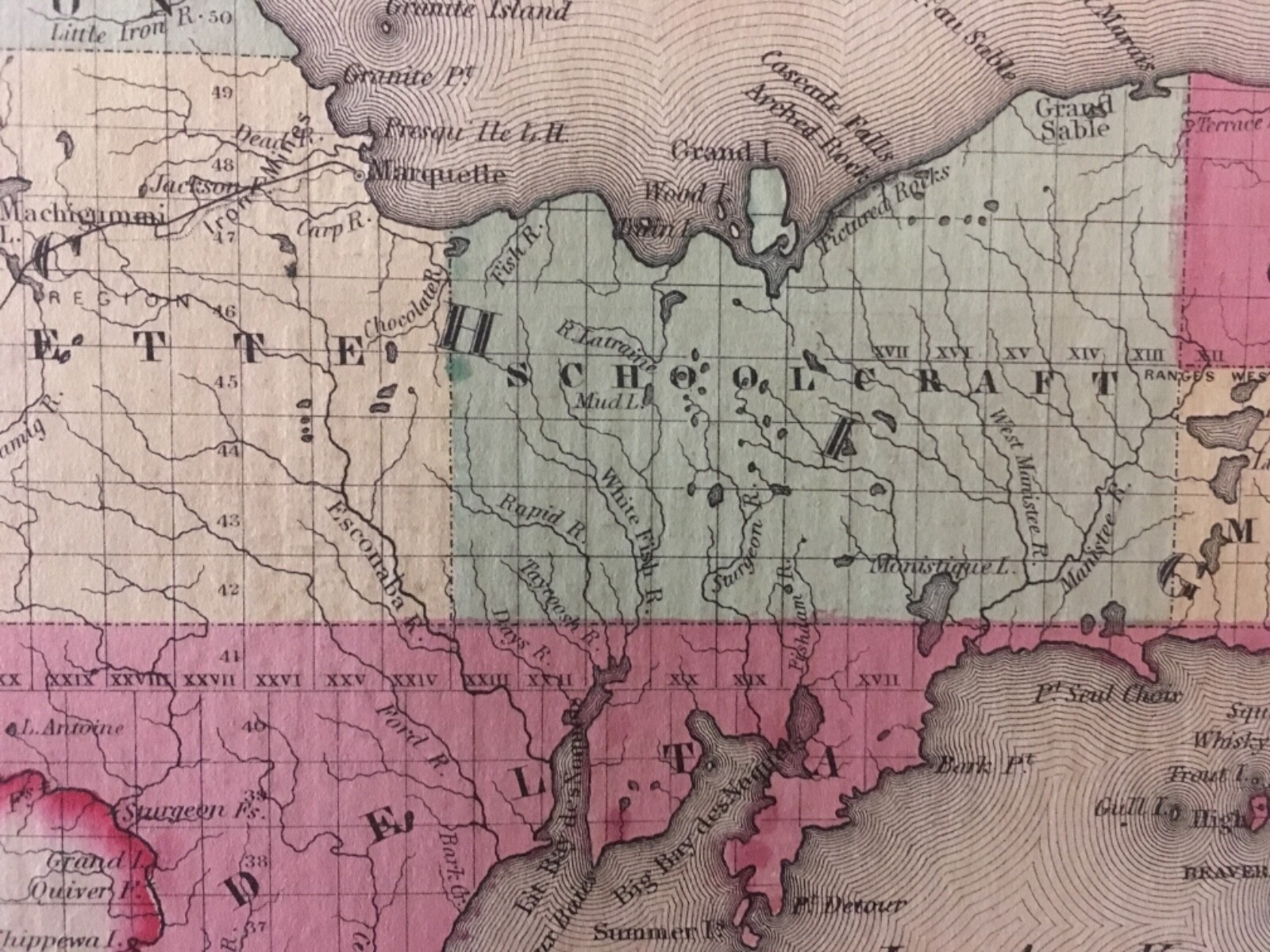 J.H. Colton’s 1859 Atlas Map of Lake Superior and Michigan