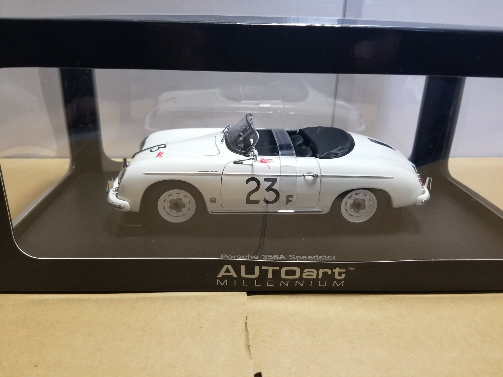 Autoart 77865 PORSCHE 356 SPEEDSTER (WHITE/#23F) 1/18 | eBay