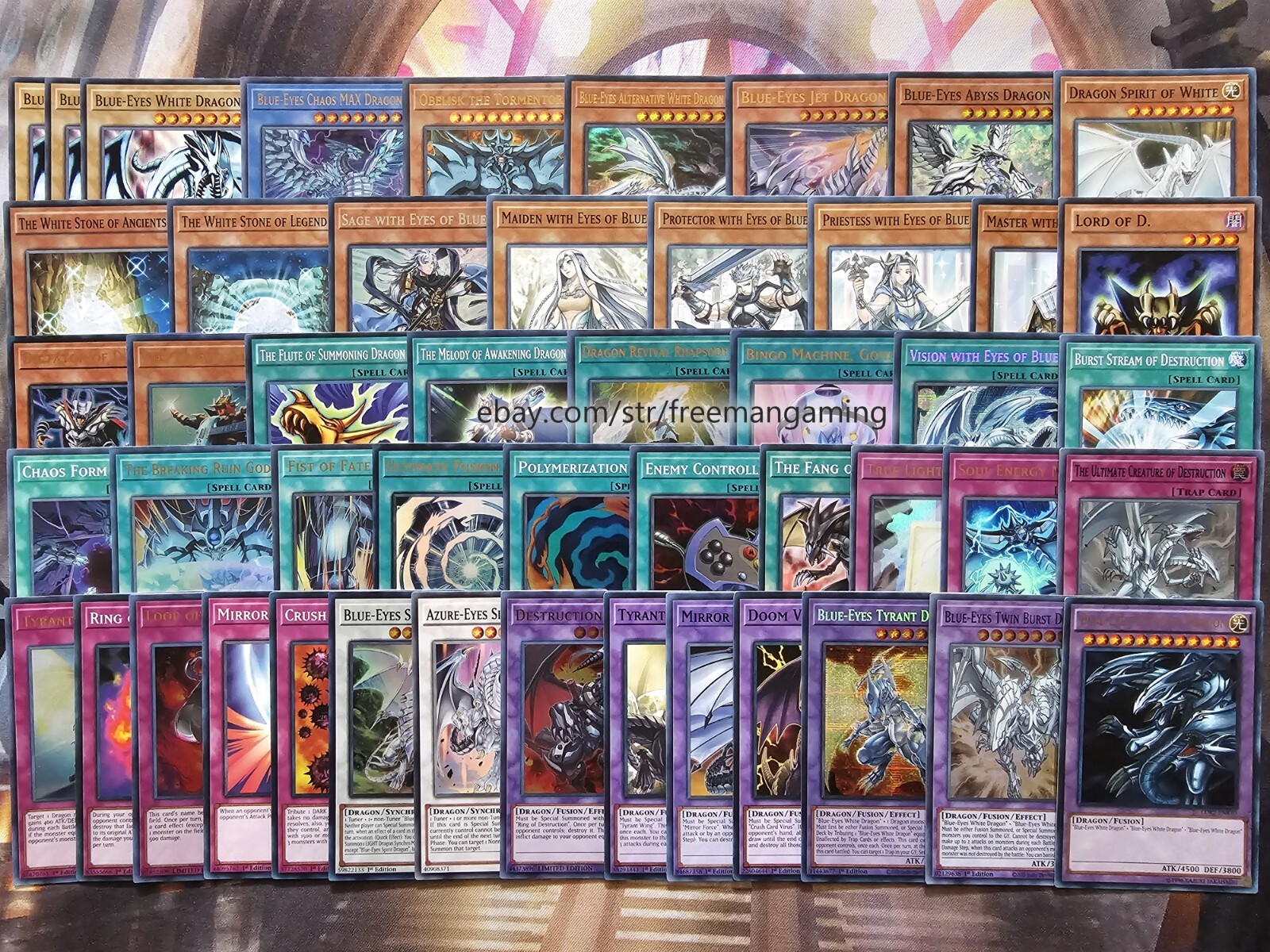Yugioh Seto Kaiba Deck 49 Cards Blue-Eyes White Dragon