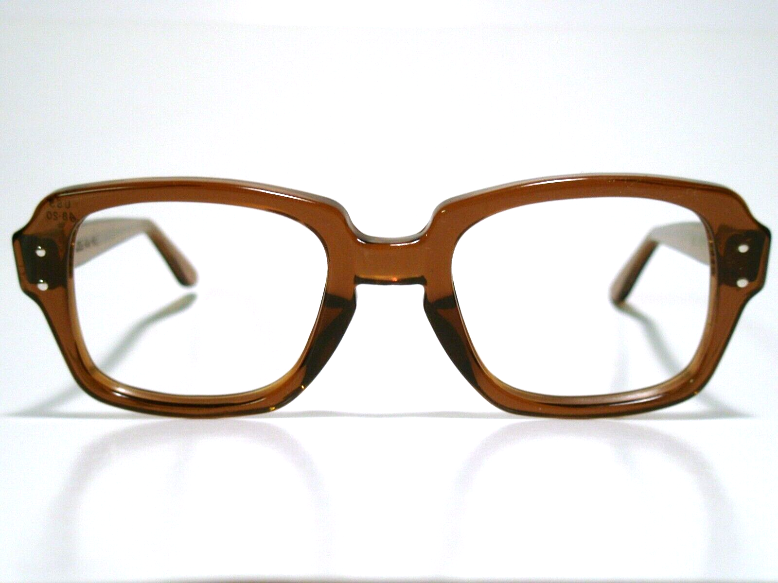 NOS USGI Issue BCG's USS Size 48-20 Brown Sunglasses/ Eyeglasses Frame Vintage