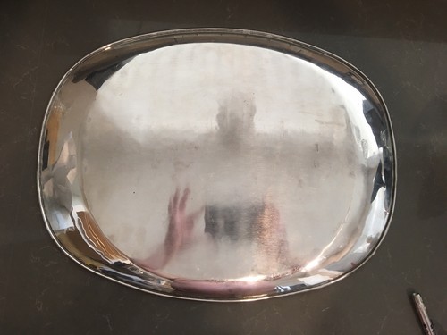 Vintage SANBORNS Mexico Sterling Silver LARGER Platter *MID-CENTURY MODERN