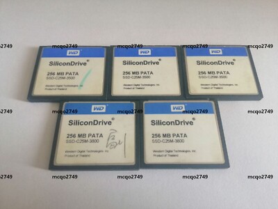 5PCS  WD SILICONDRIVE  256MB   CF  cards  PATA compact flash SSD-C25M