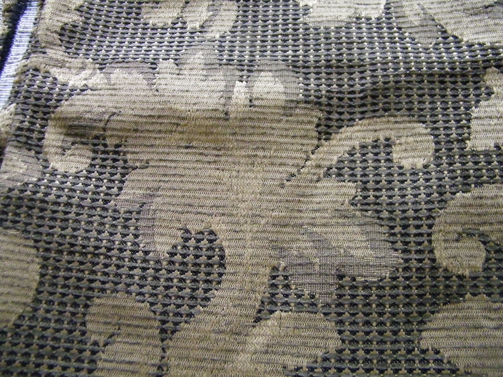 Gold, Black, & Gray Upholstery Acanthus 1 yd, 20 in x 56
