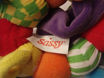 Sassy Infant Baby Toy Bug with Snail Multi Color Rattler