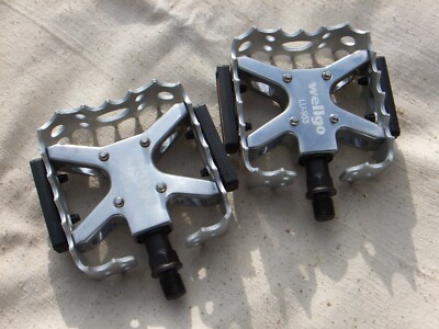 Wellgo Silver Lu-953 platform pedals for-1-piece-crank - 1/2''