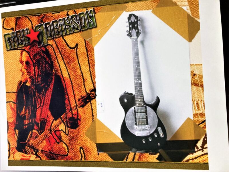 The Black Crowes Rich Robinson Zemaitis Disc Front Guitar Promo Publication 2002