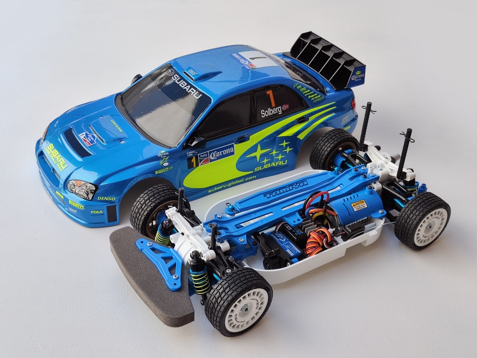 Tamiya TT01e Rc Car Custom Built Subaru Imprezza tt01 +