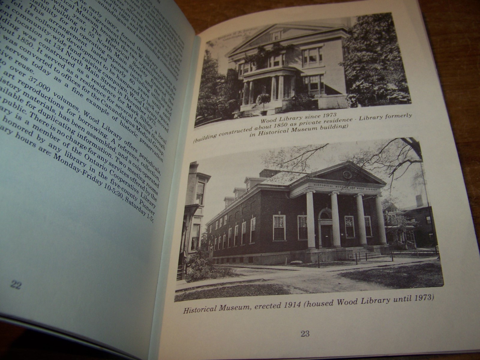 1982 GLIMPSES OF CANANDAIGUA NY AND THE LAKE FINGER LAKES HISTORY BOOK ONTARIO