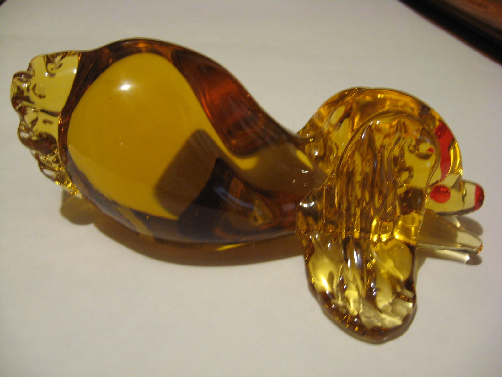 Murano Dog Salviati RARE Yellow With Red Eyes and Nose SALE PRICE